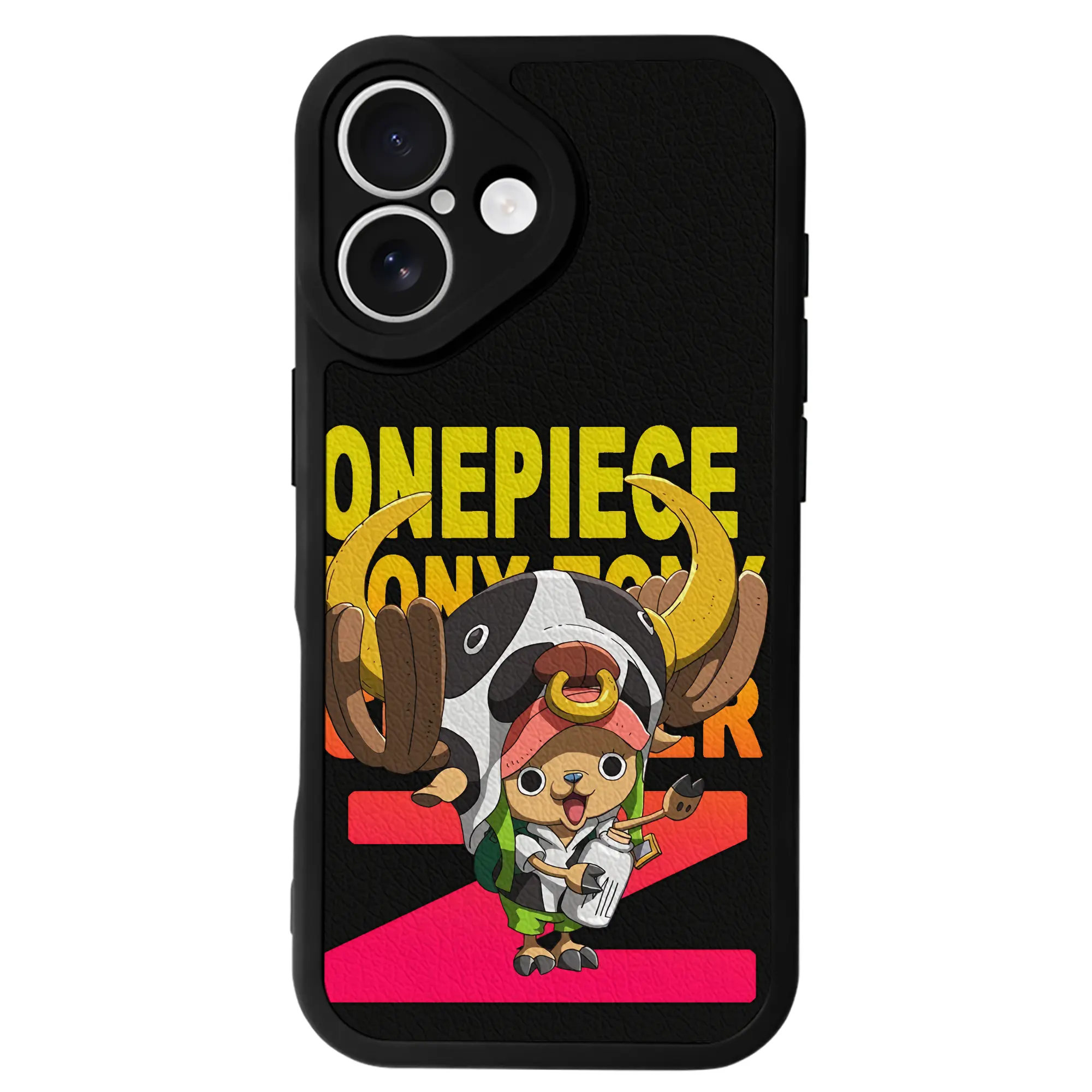 ワンピース グッズ トニートニー・チョッパー - IPhone 16シリーズ対応 ・ シリコンスマホケース ・ レザー調 ・ 高精度フィット ・ 耐衝撃 ・ ワイヤレス充電対応 ・ 精密カット